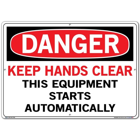 Vestil Aluminum Sign, 14-1/2" Height, 20-1/2" Width, Aluminum, Rectangle, English SI-D-08-E-AL-063